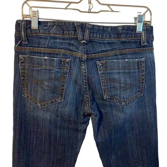 Aeropostale Ultra Skinny Kieley Zip Ankles Jeans Y2K Retro Dark Wash Size 3/4 - Picture 10 of 12